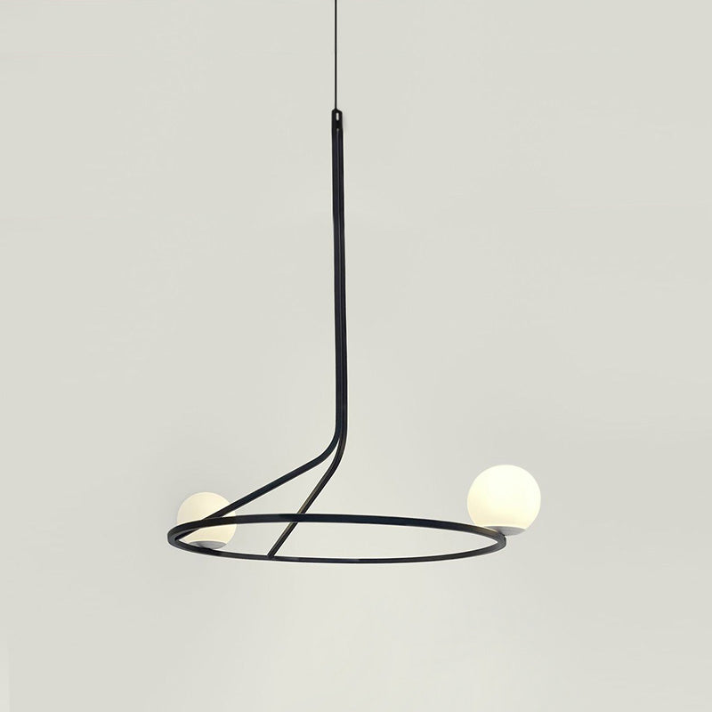 Ilthael Modern Minimalist Brass Glass Chandelier