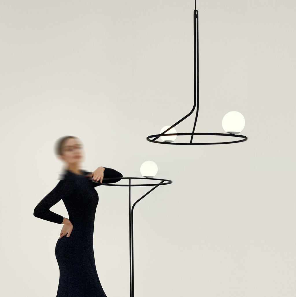 Ilthael Modern Minimalist Brass Glass Chandelier