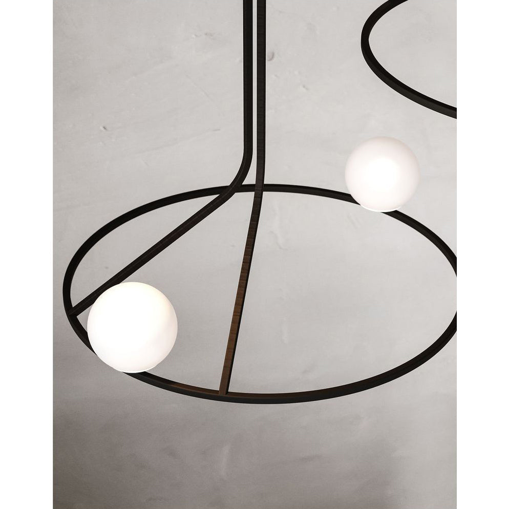 Ilthael Modern Minimalist Brass Glass Chandelier
