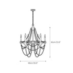 Eurnoros Vintage Industrial Wooden Chandelier