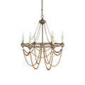 Eurnoros Vintage Industrial Wooden Chandelier