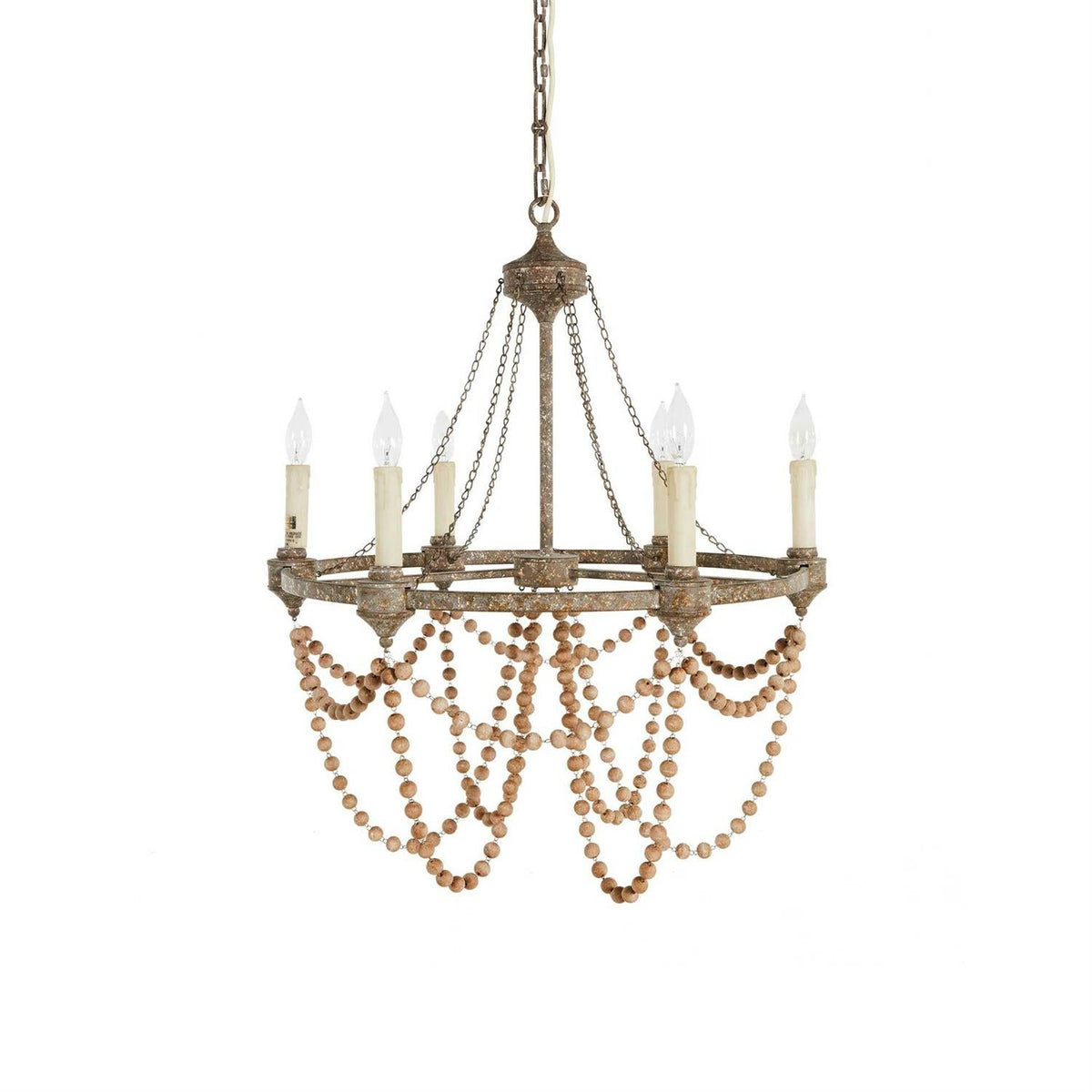 Eurnoros Vintage Industrial Wooden Chandelier