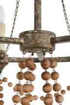 Eurnoros Vintage Industrial Wooden Chandelier