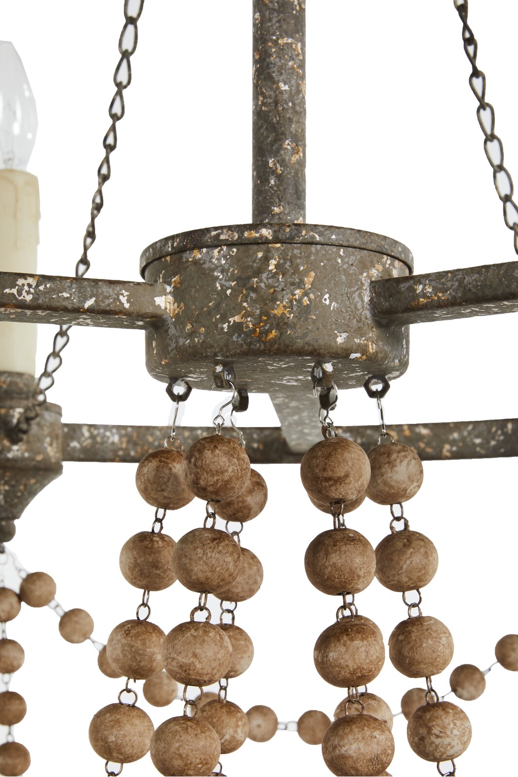 Eurnoros Vintage Industrial Wooden Chandelier