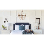 Eurnoros Vintage Industrial Wooden Chandelier