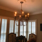 Eurnoros Vintage Industrial Wooden Chandelier