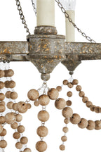 Eurnoros Vintage Industrial Wooden Chandelier