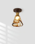 Velimo Amber Glass Flush Mount  Ceiling Light