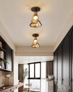 Velimo Amber Glass Flush Mount  Ceiling Light