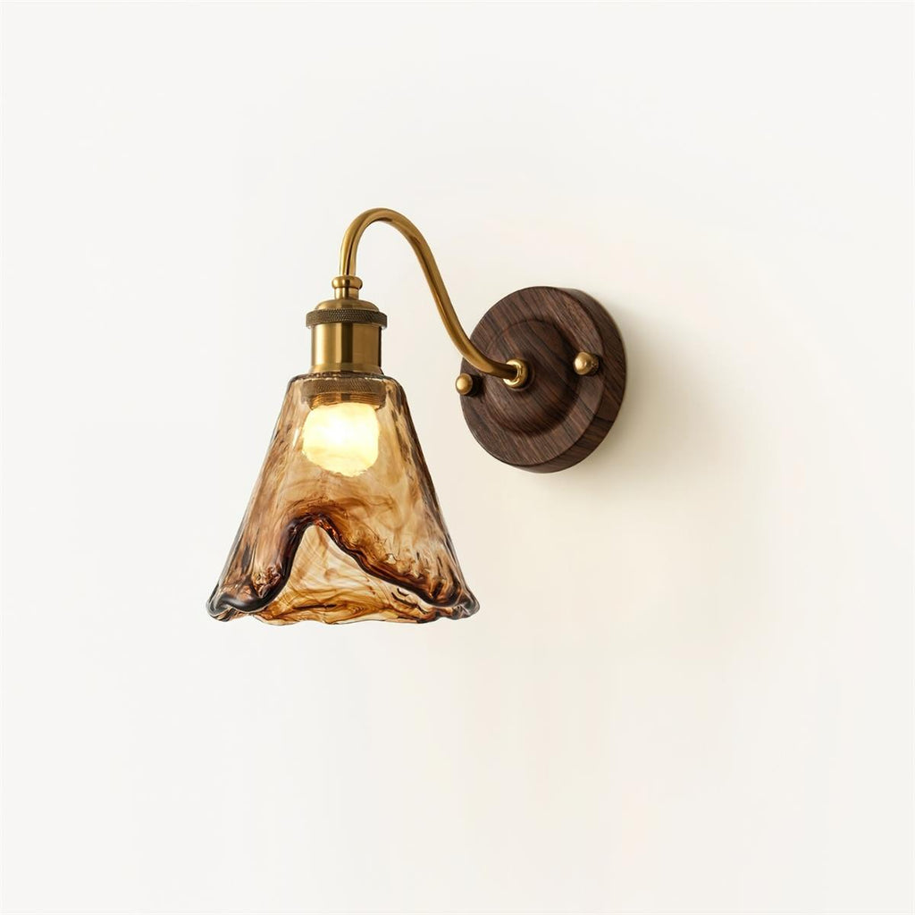 Amberveil Vintage Glass Wall Light
