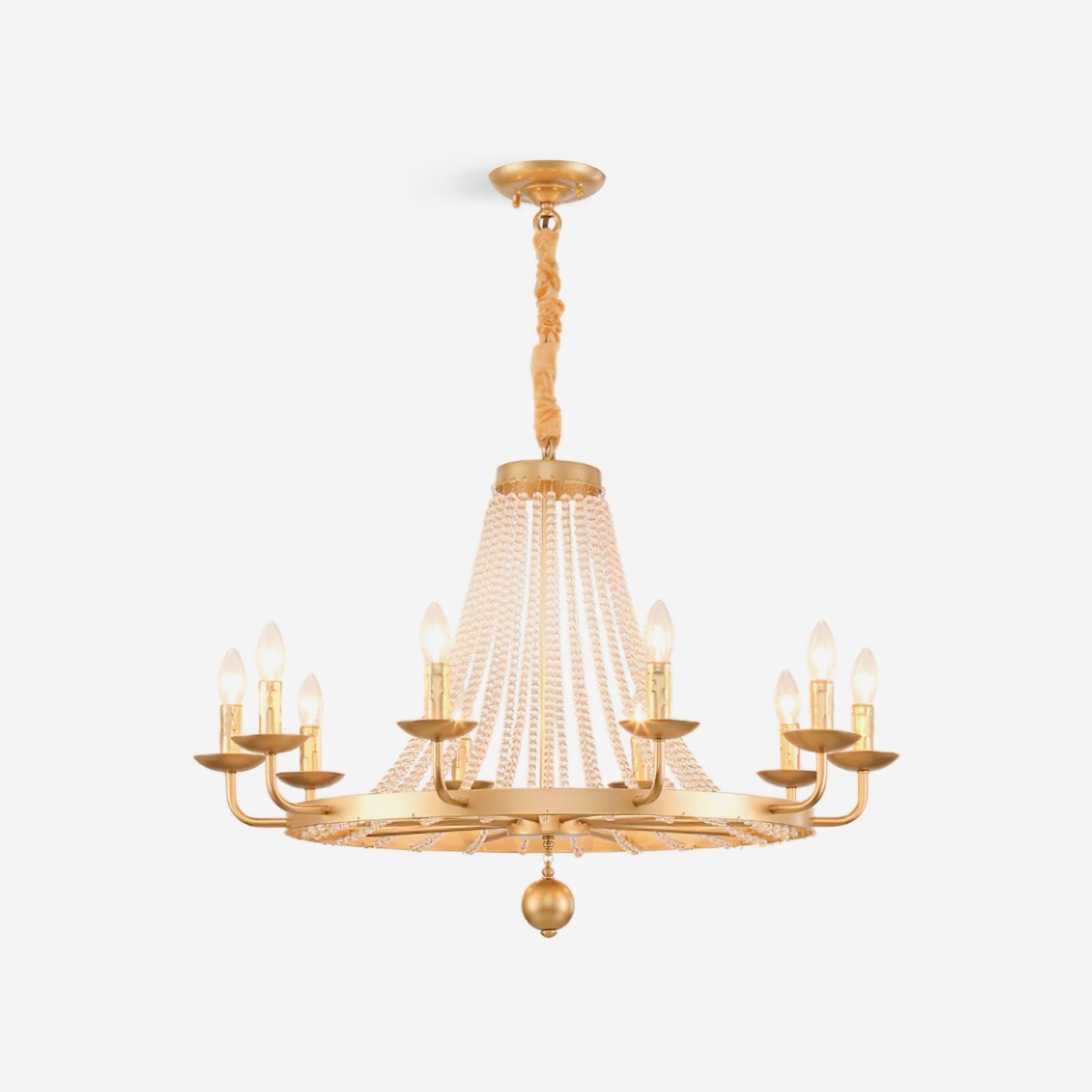 Naples Chandelier Crystal Iron Rustic Modern
