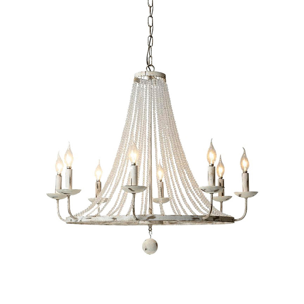 Coloros Vintage Industrial White Chandelier