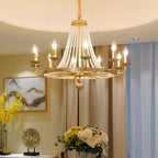 Naples Chandelier Crystal Bead Rustic White Gray Regal