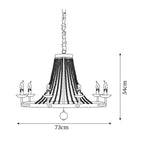 Naples Chandelier Crystal Iron Rustic Modern