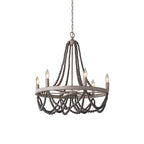 Alshaan Vintage Industrial Wooden Chandelier