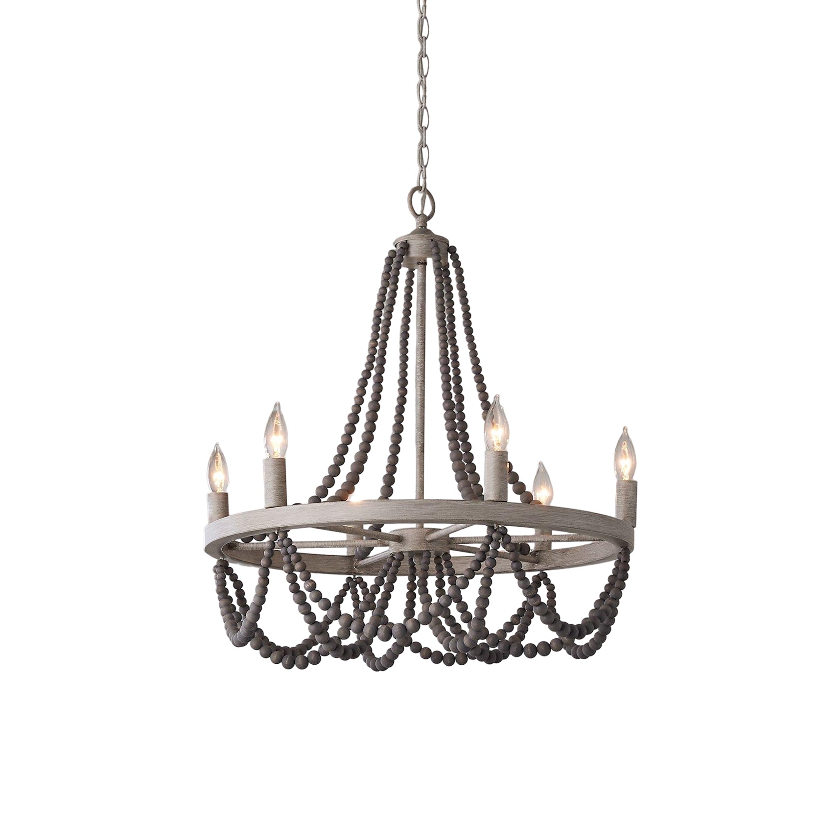 Alshaan Vintage Industrial Wooden Chandelier