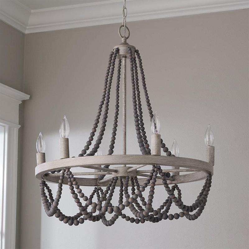 Alshaan Vintage Industrial Wooden Chandelier