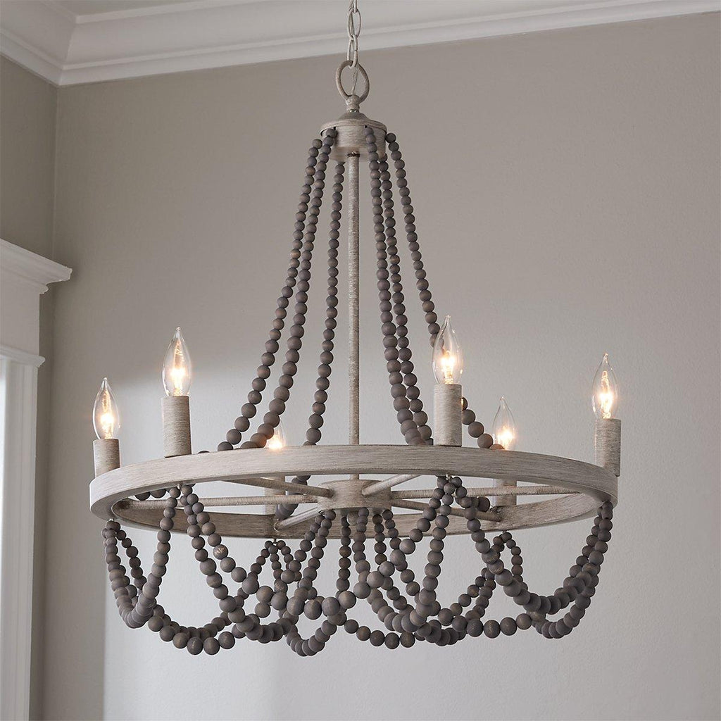 Alshaan Vintage Industrial Wooden Chandelier
