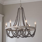 Alshaan Vintage Industrial Wooden Chandelier
