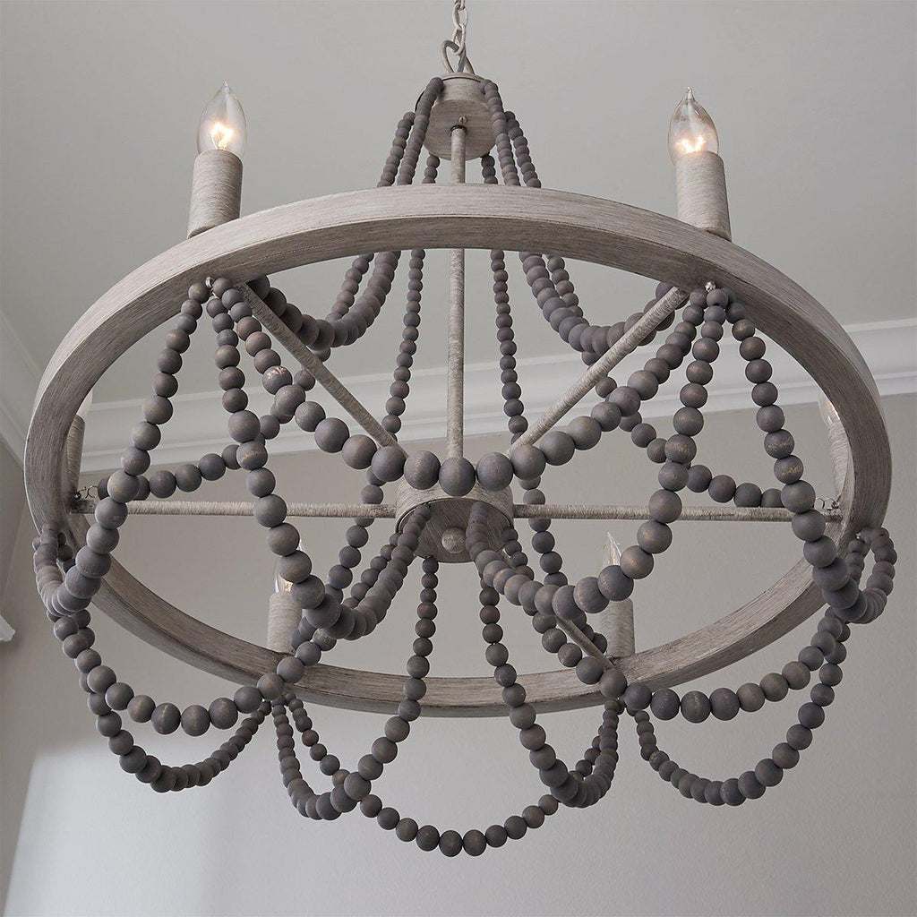 Alshaan Vintage Industrial Wooden Chandelier