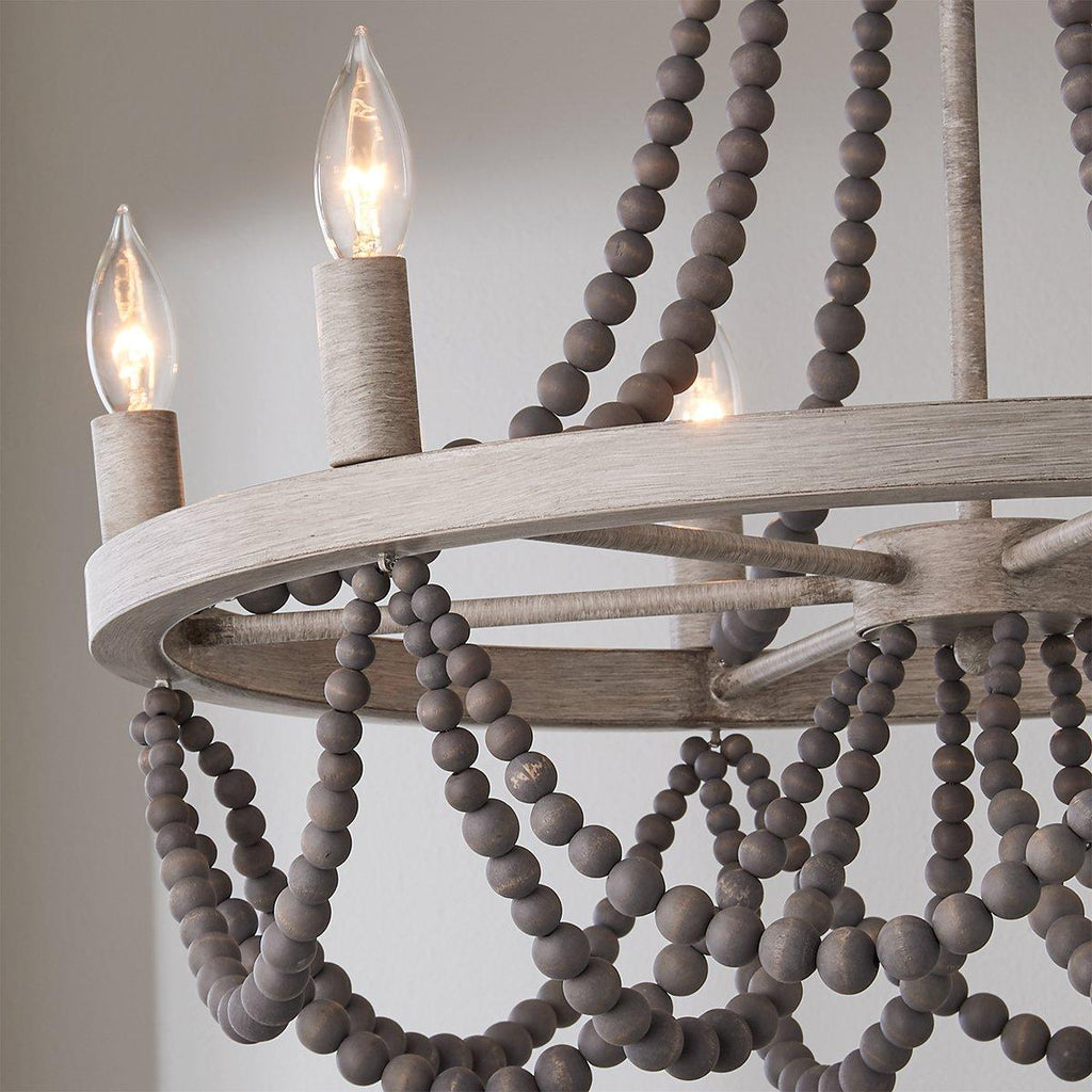 Alshaan Vintage Industrial Wooden Chandelier