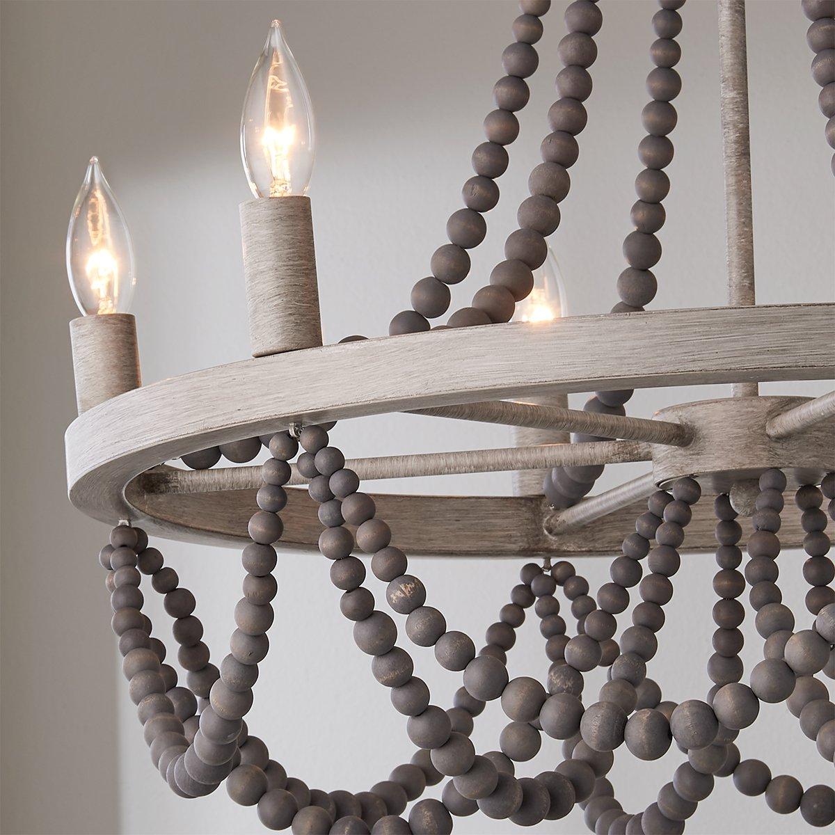Alshaan Vintage Industrial Wooden Chandelier