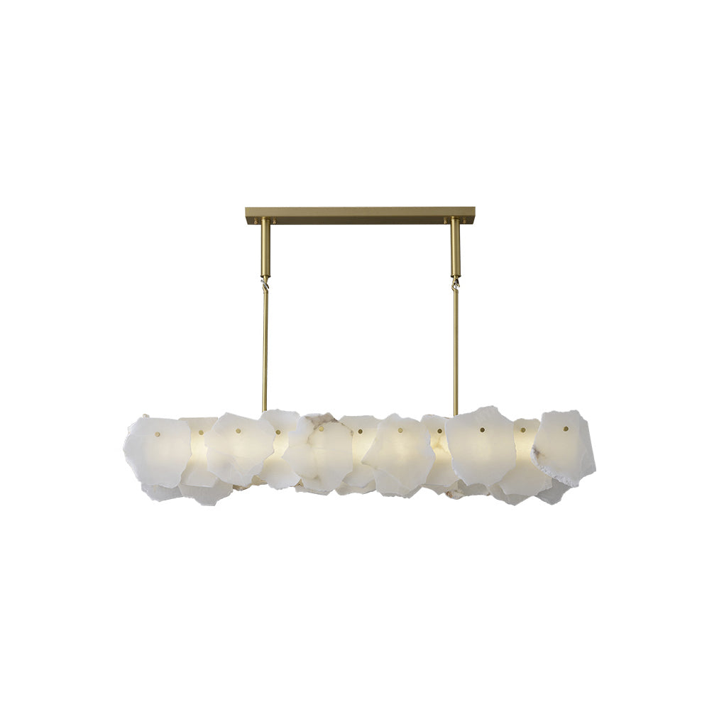 Catala Modern Minimalist Brass Alabaster Chandelier