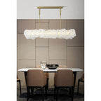 Catala Modern Minimalist Brass Alabaster Chandelier