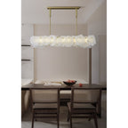 Catala Modern Minimalist Brass Alabaster Chandelier