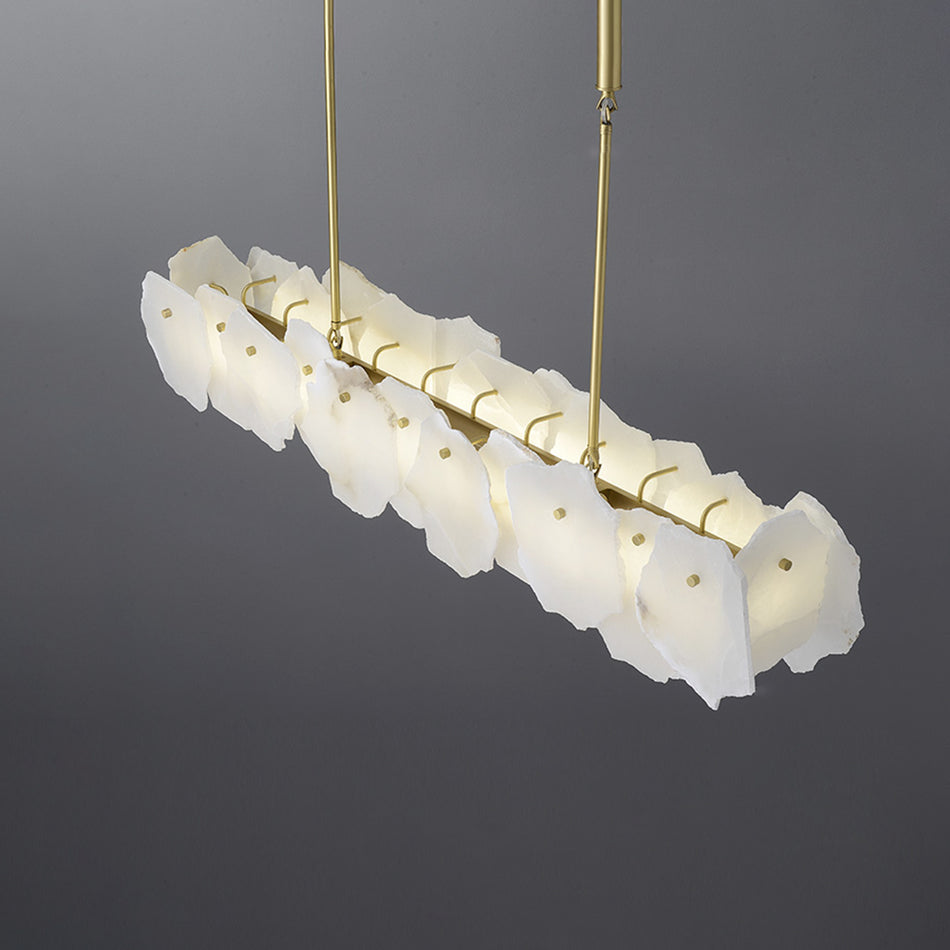 Catala Modern Minimalist Brass Alabaster Chandelier