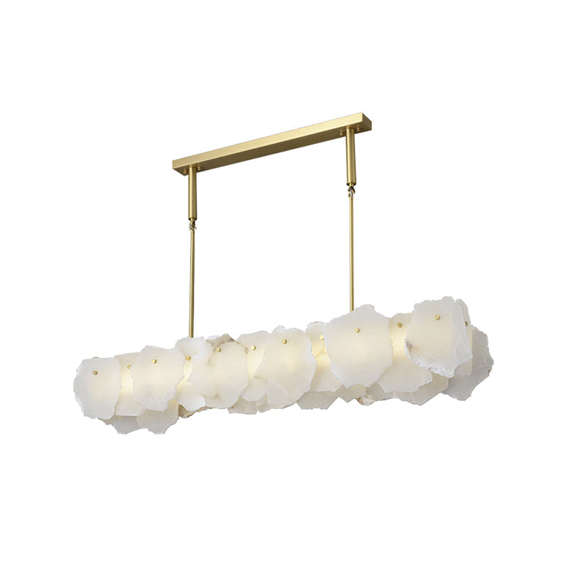 Catala Modern Minimalist Brass Alabaster Chandelier