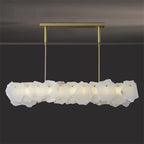 Catala Modern Minimalist Brass Alabaster Chandelier
