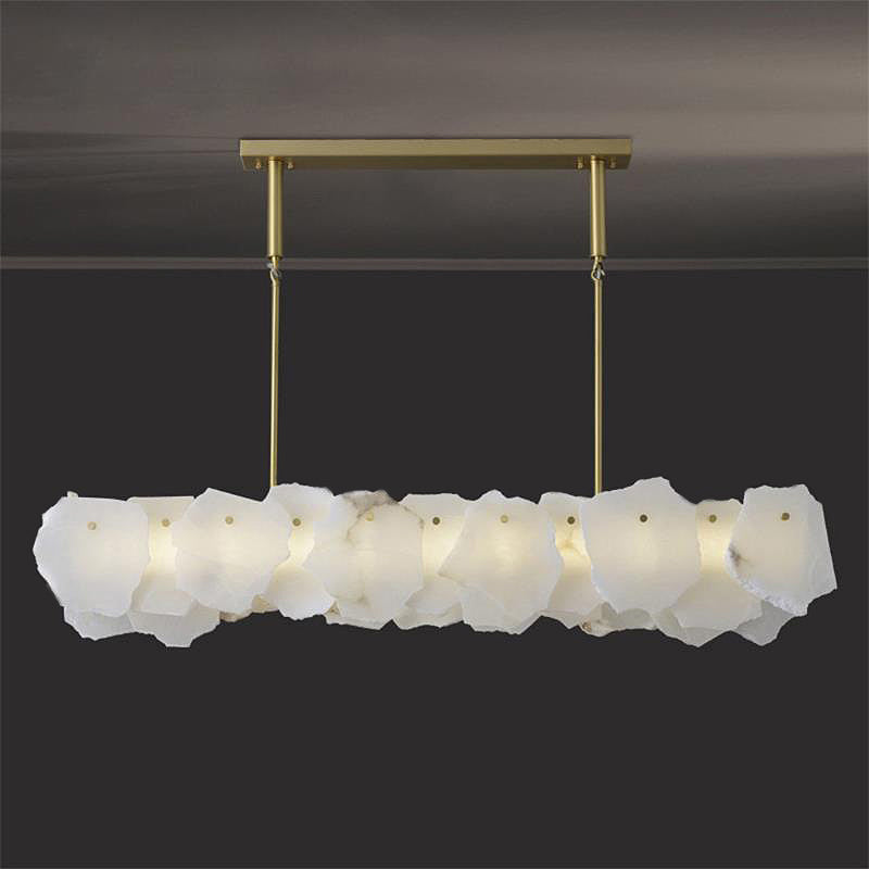 Catala Modern Minimalist Brass Alabaster Chandelier