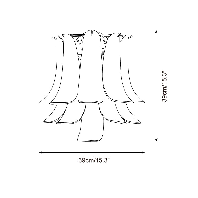 Nason Wall Lamp Textured Glass Petal Motif