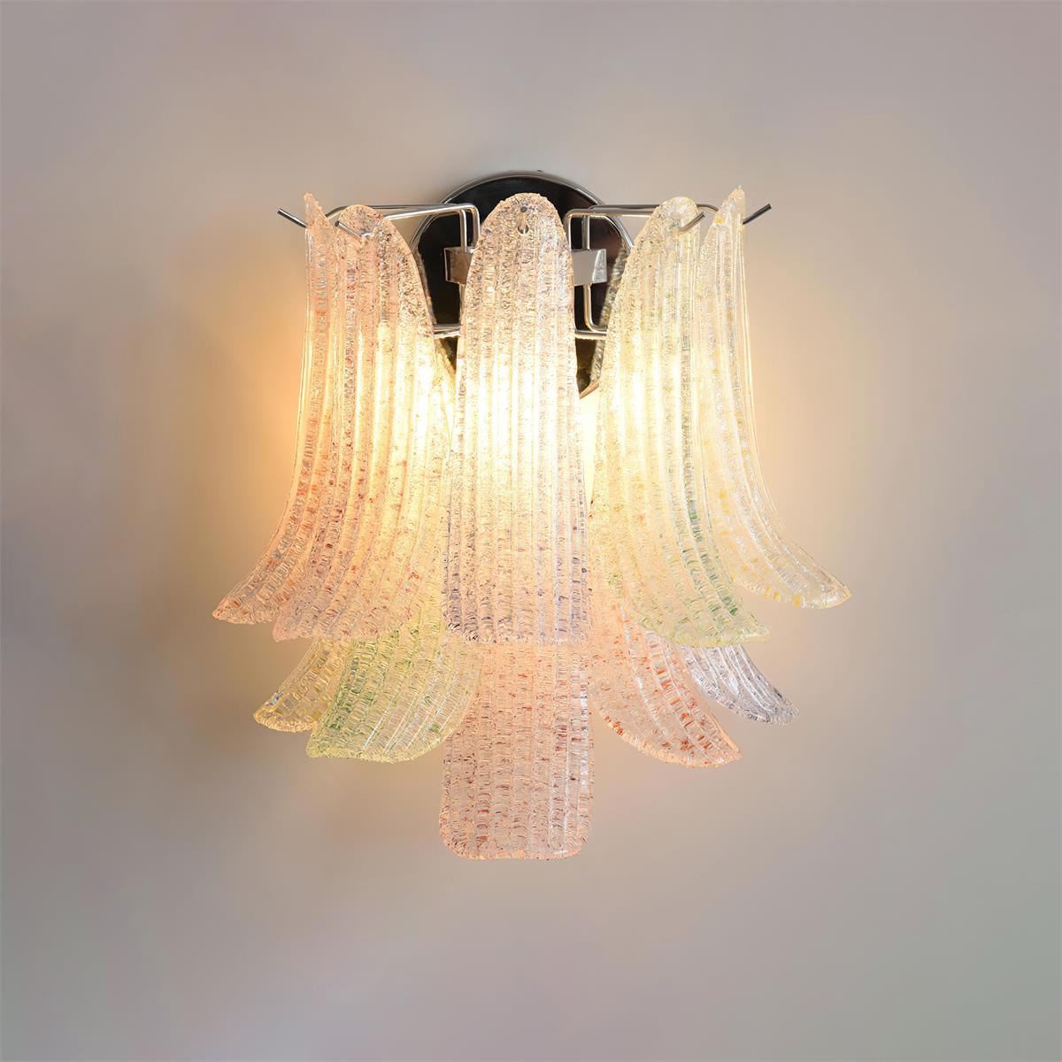 Nason Wall Lamp Textured Glass Petal Motif