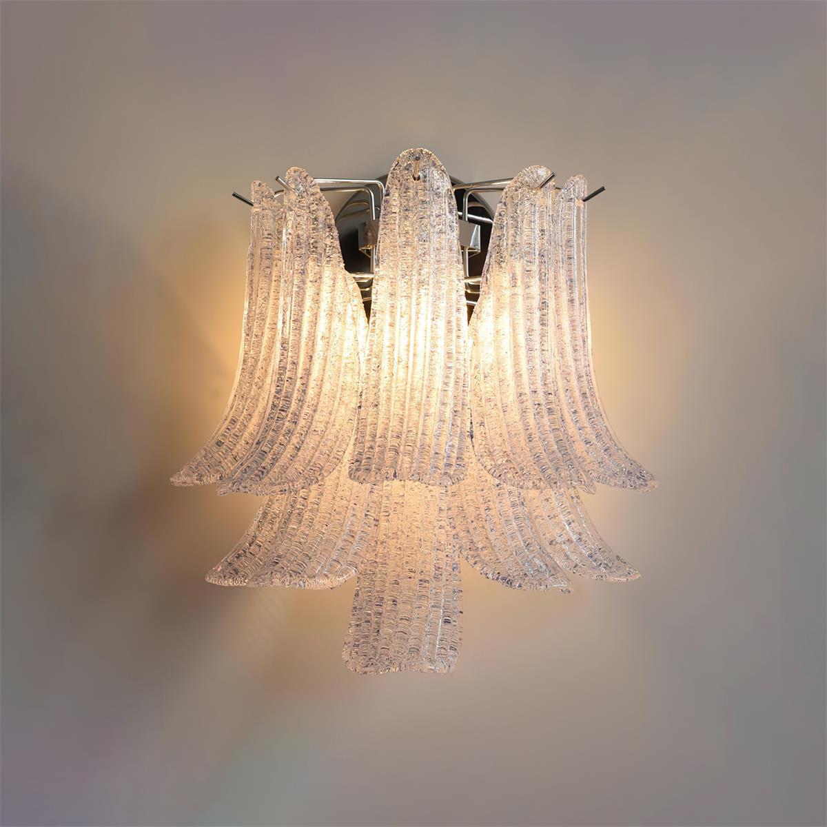 Nason Wall Lamp Textured Glass Petal Motif