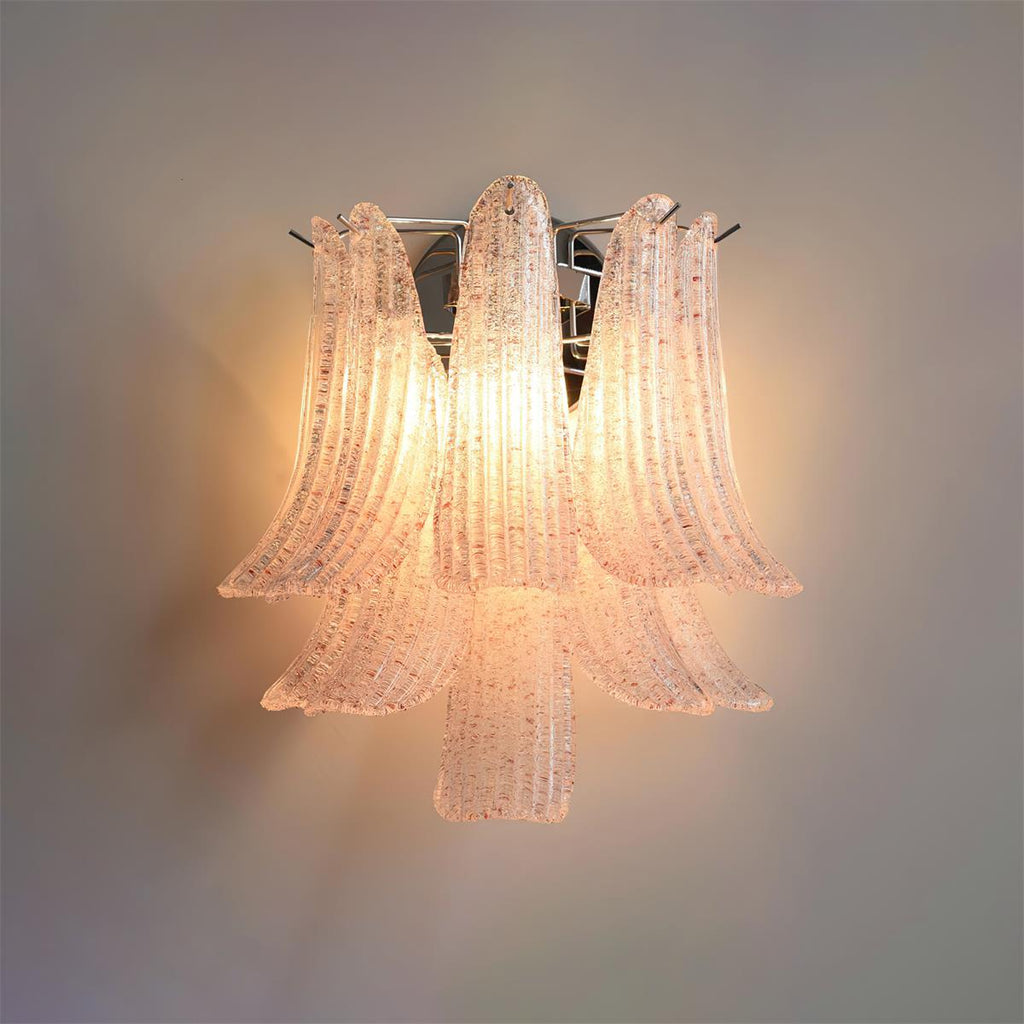 Nason Wall Lamp Textured Glass Petal Motif