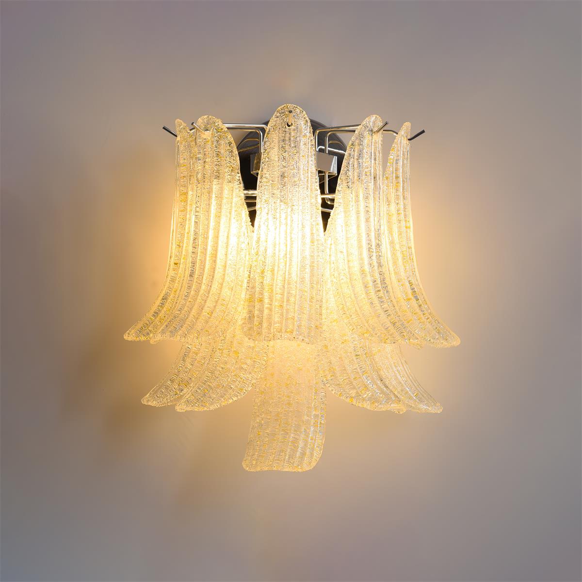 Nason Wall Lamp Textured Glass Petal Motif