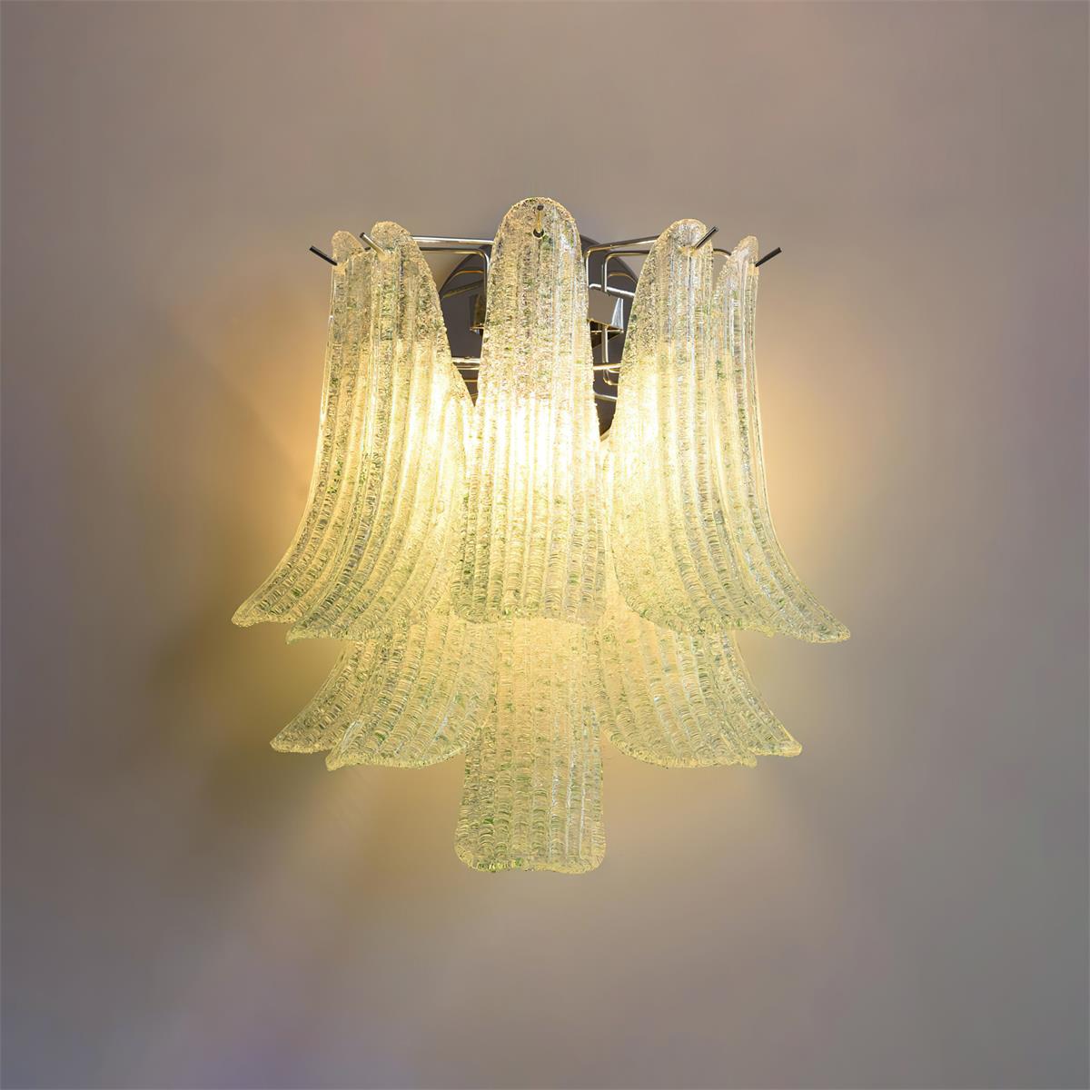 Nason Wall Lamp Textured Glass Petal Motif