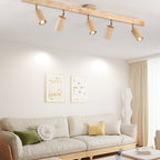 Solara Ceiling Lamp Natural Wood Beam with Spotlight - image 44