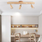 Solara Ceiling Lamp Natural Wood Beam with Spotlight - image 46