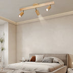 Solara Ceiling Lamp Natural Wood Beam with Spotlight - image 6
