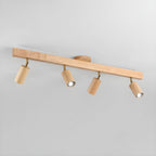Solara Ceiling Lamp Natural Wood Beam with Spotlight - image 13