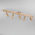 Solara Ceiling Lamp Natural Wood Beam with Spotlight - image 14