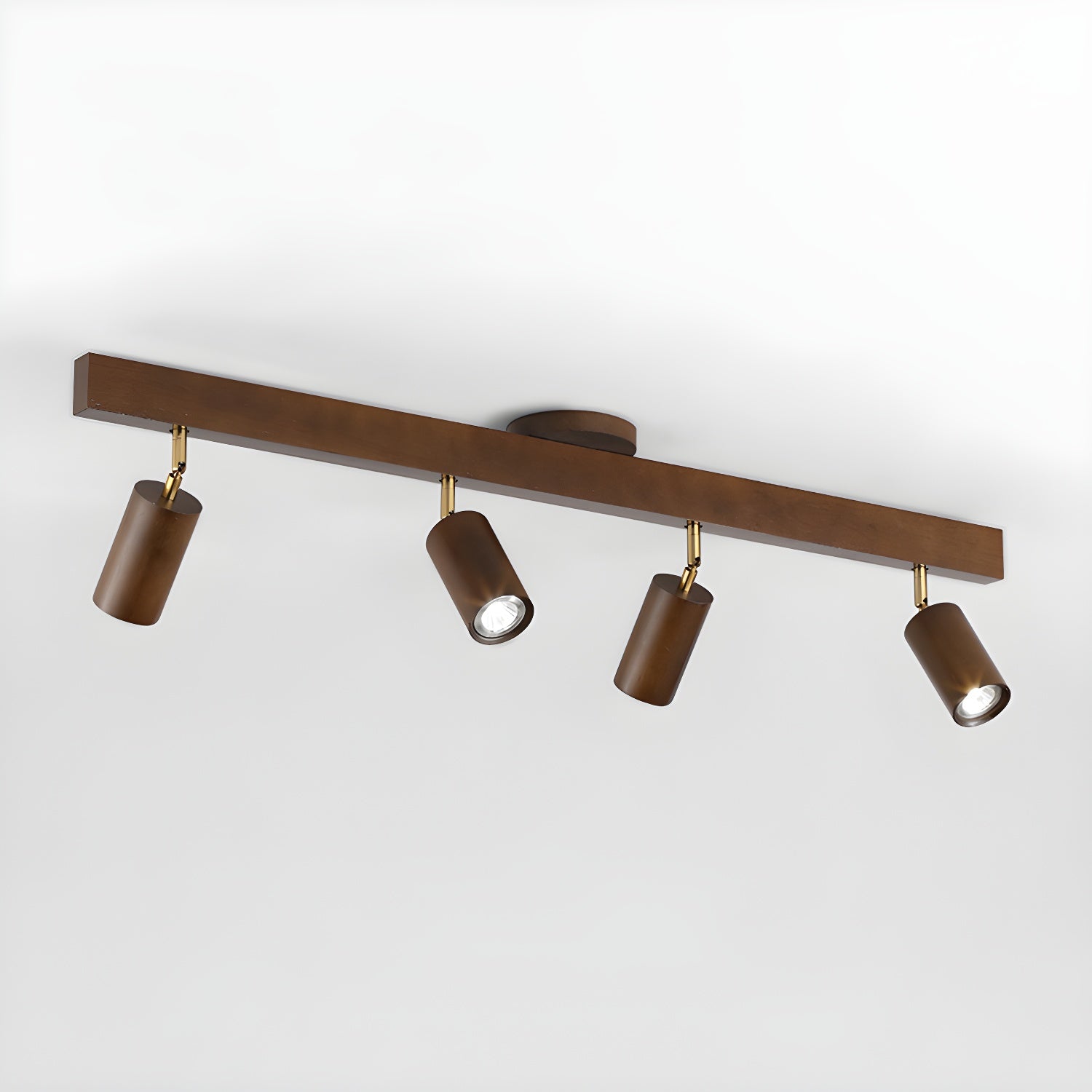 Solara Ceiling Lamp Natural Wood Beam with Spotlight - Letslighting