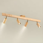 Solara Ceiling Lamp Natural Wood Beam with Spotlight - image 22