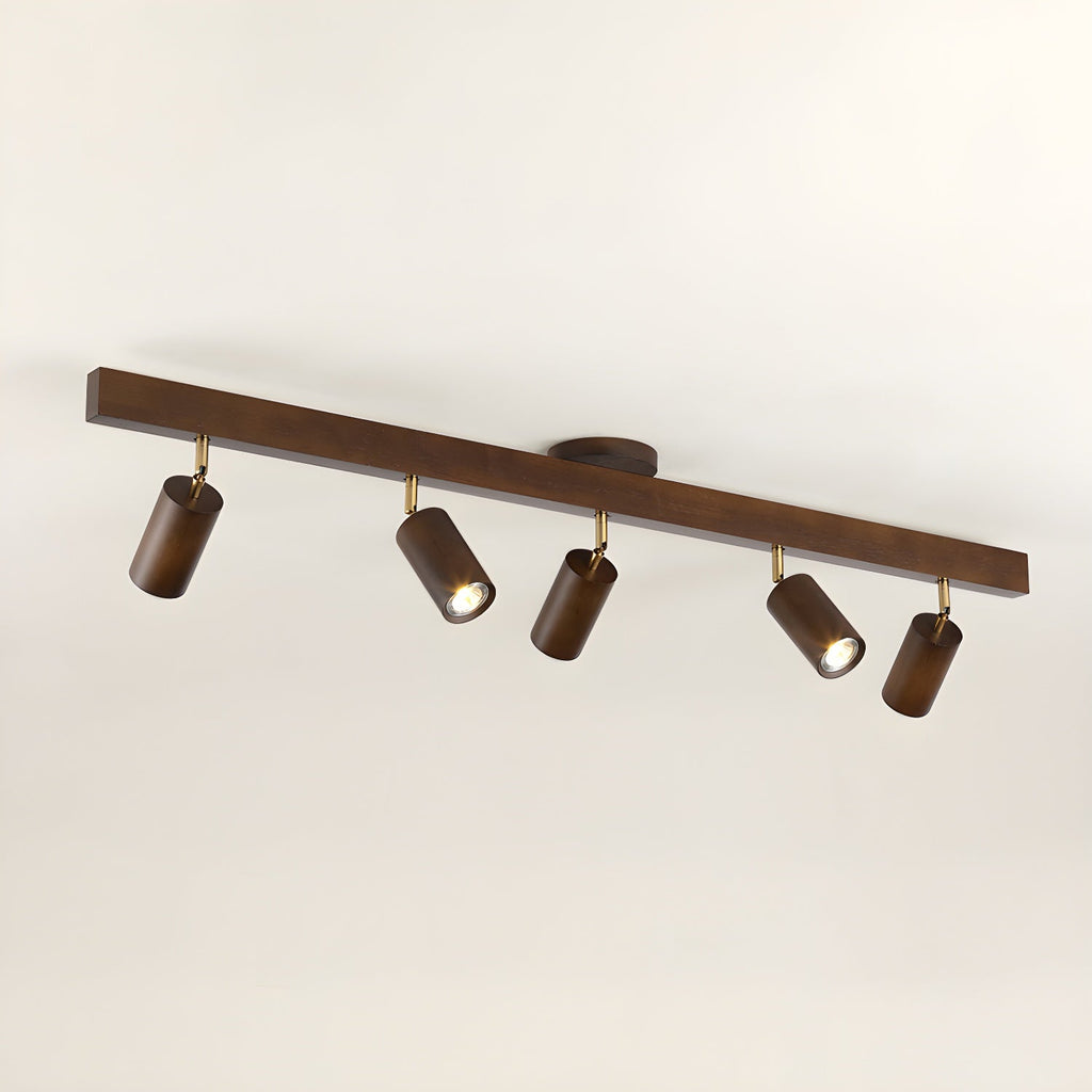 Solara Ceiling Lamp Natural Wood Beam with Spotlight - image 24