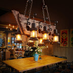 Aurzorir Vintage Wood Chandelier
