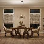 Evvine Vintage Industrial Wood Chandelier