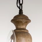 Evvine Vintage Industrial Wood Chandelier